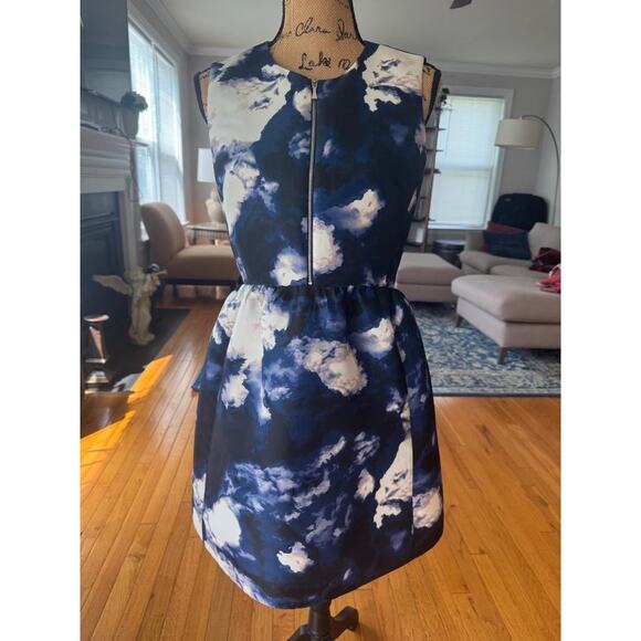 Kate Spade Joss Dress Clouds Print Zip Front Fit and Flare dress 8 (DR100 - Picture 1 of 9